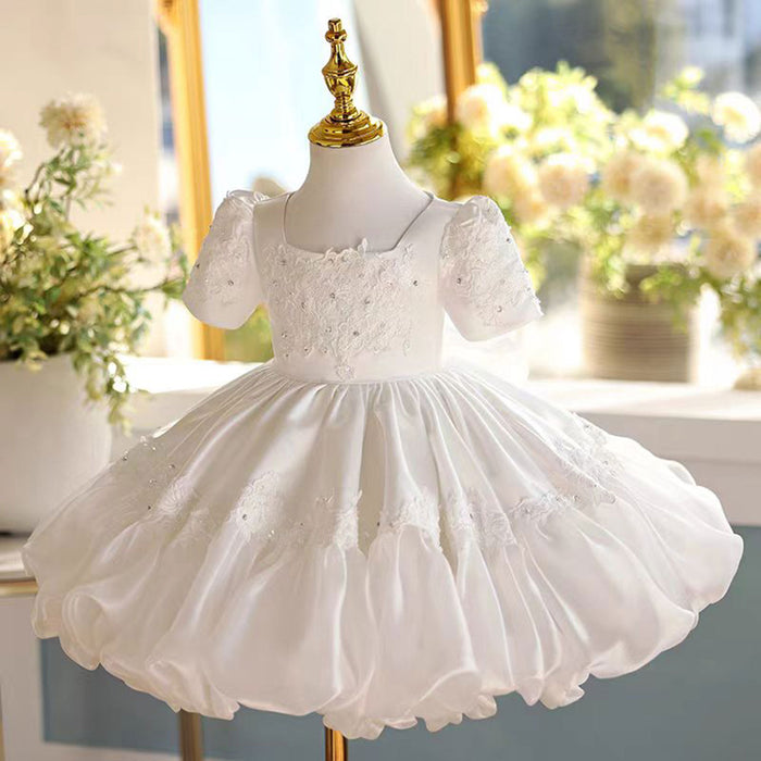 Girl Dress Embroidered for Kids Wedding Birthday Gown J455