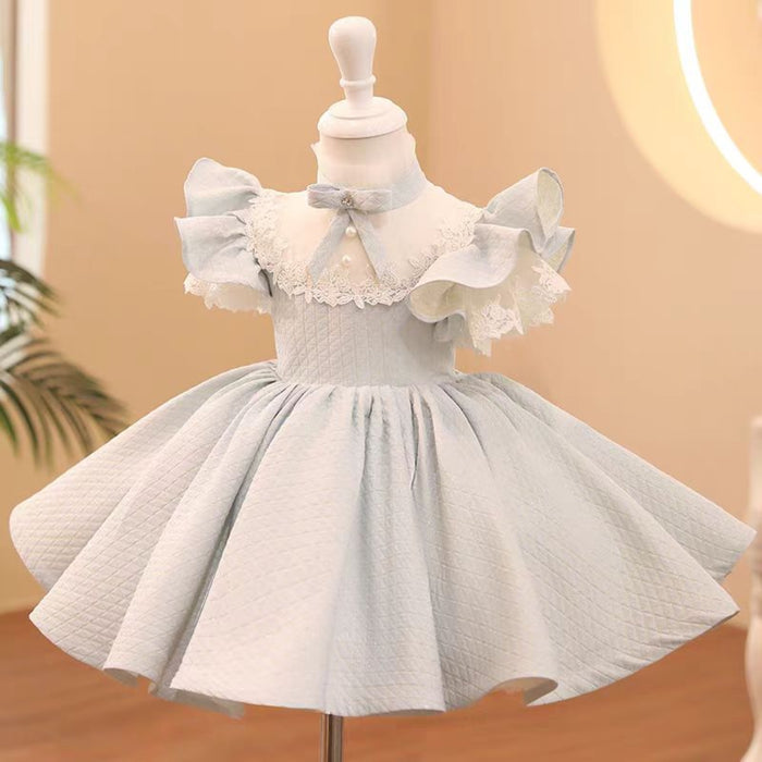 Girl Dress Lace Kids 1st Toddler Wedding Birthday Party J748
