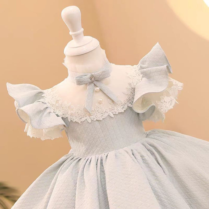 Girl Dress Lace Kids 1st Toddler Wedding Birthday Party J748