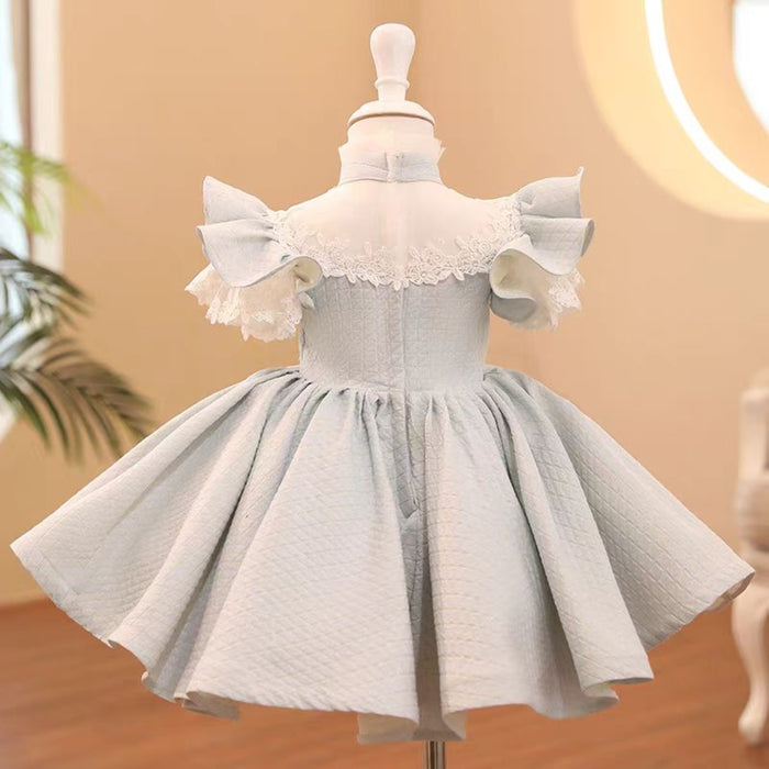 Girl Dress Lace Kids 1st Toddler Wedding Birthday Party J748