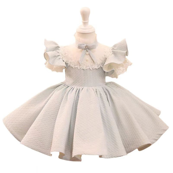 Girl Dress Lace Kids 1st Toddler Wedding Birthday Party J748