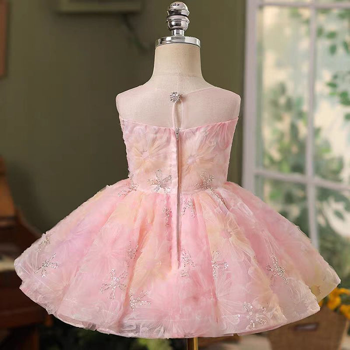Glamorous Pink Girl Dress Birthday Wedding Holiday Party J737