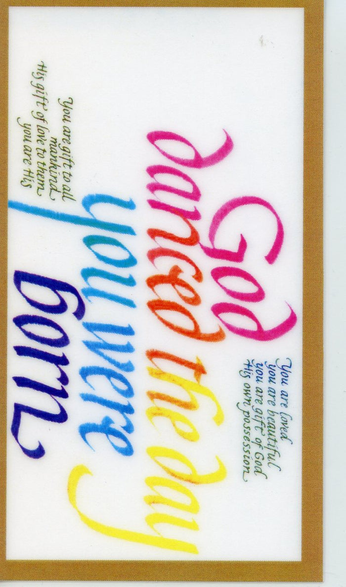 God Danced Prayer U - LAMINATED HOLY CARDS- QUANTITY 25 PRAYER CARDS