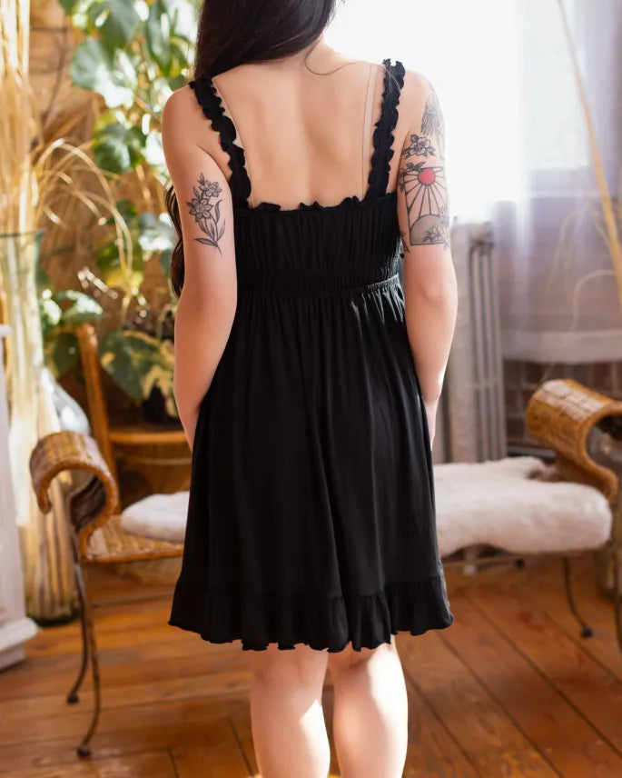 Goddess Nightgown in Black (Pre-Order CLOSED)(ESD: September 5th - 15th, 2026)