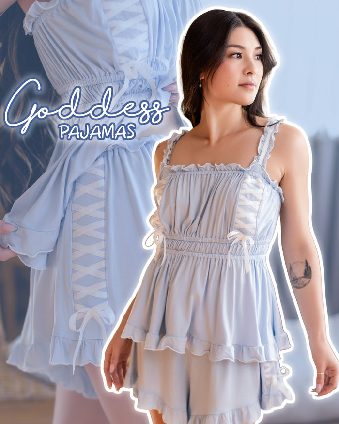 Goddess Pajama Set in Blue (Pre-Order Round #2 CLOSED)(ESD: September 5th - 15th, 2026)