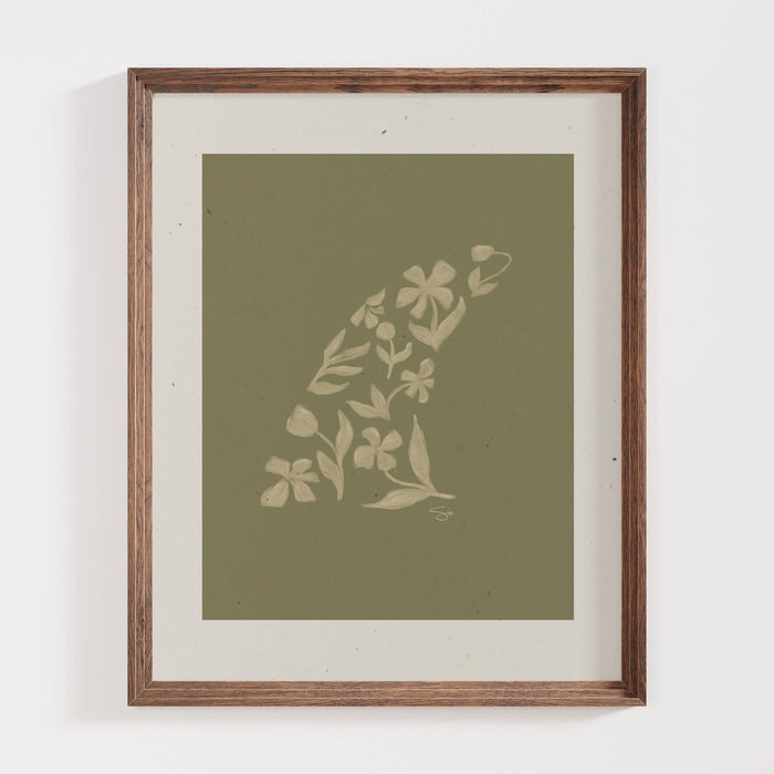 Green Floral Fin | Surf Inspired Print