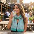 Green Gin & Tonic Scarf (50x180cm) - Exclusive Design
