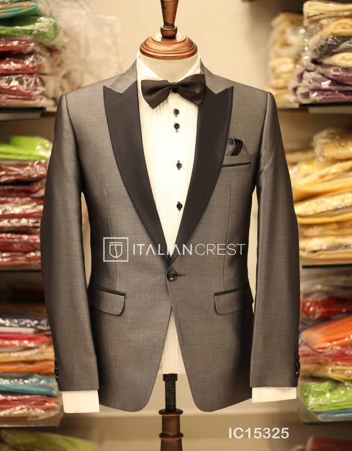 Grey 2-Piece Tuxedo Suit