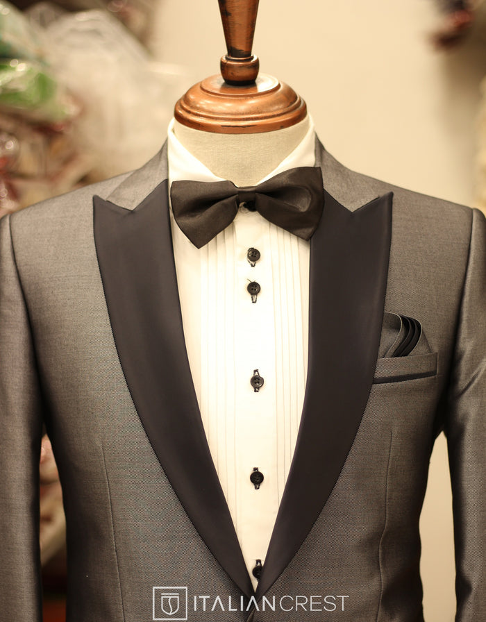 Grey 2-Piece Tuxedo Suit