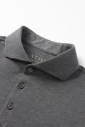 Grey Dress Collar Performance Polo - Atica Man