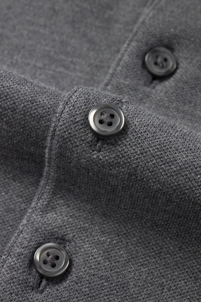 Grey Dress Collar Performance Polo - Atica Man