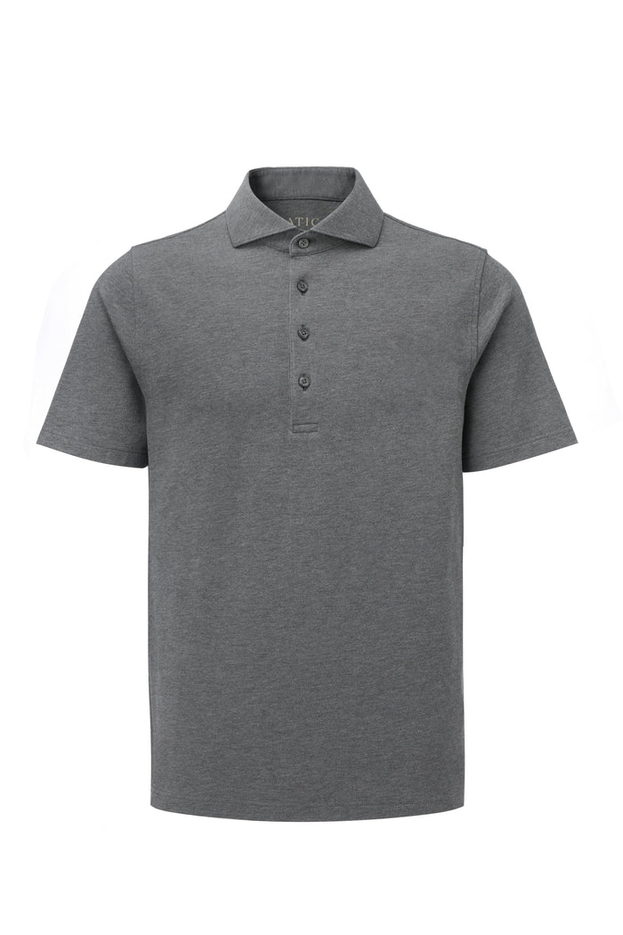 Grey Dress Collar Performance Polo - Atica Man
