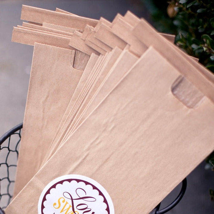 Gusseted Bakery Bags, Kraft Coffee Bags with Tab Lock - 1/2 pound - Scrap Bits
