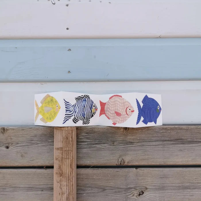 Hadley Paper Goods eco-friendly fish concertina greeting card—unique, sustainable stationery for special cards or creative display.