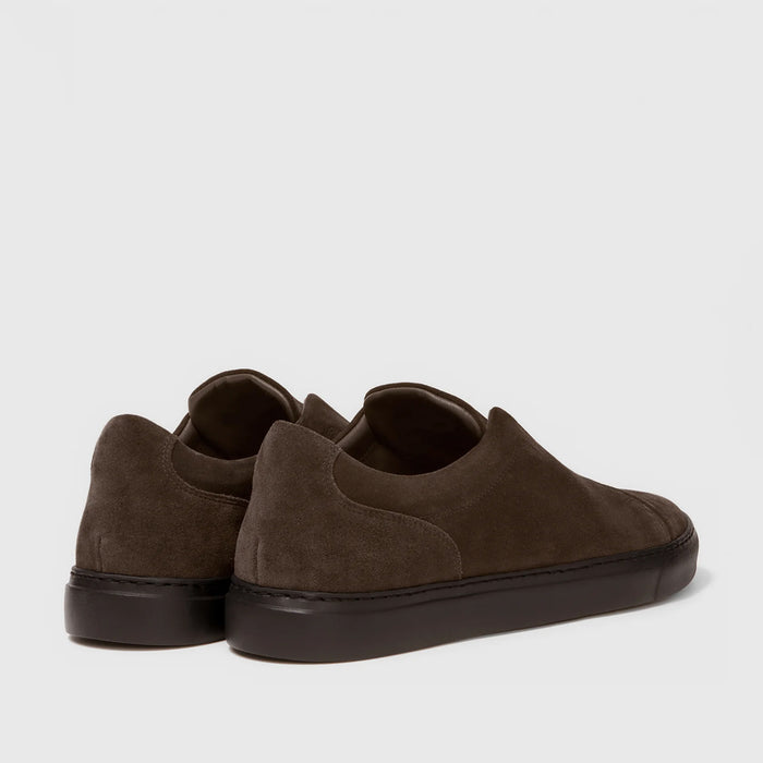 Harrys London - Aaron Velvet Suede Trainers in Dark Brown - Nigel Clare