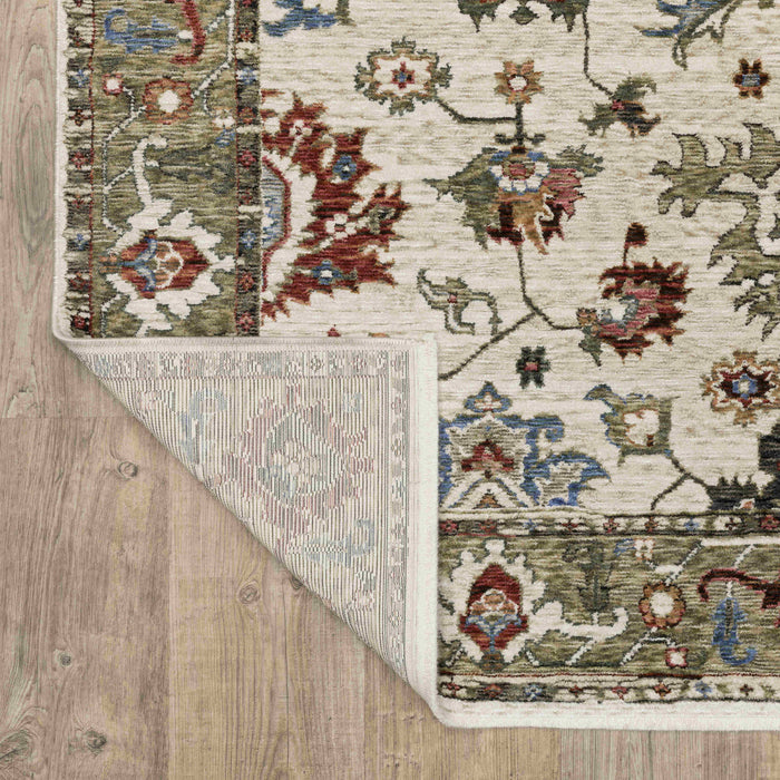 Oriental Weavers Area Rugs Hastings Area Rugs HA03w Ivory-Green in Many Sizes