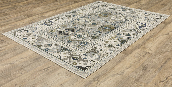 Oriental Weavers Area Rugs Hastings Area Rugs HA04u grey-Ivory in Many Sizes