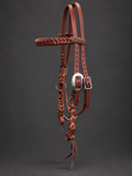 Headstall - HS119 - 5/8" Ranch Heavy Oil Bleeding Heart with Ring Cheeks