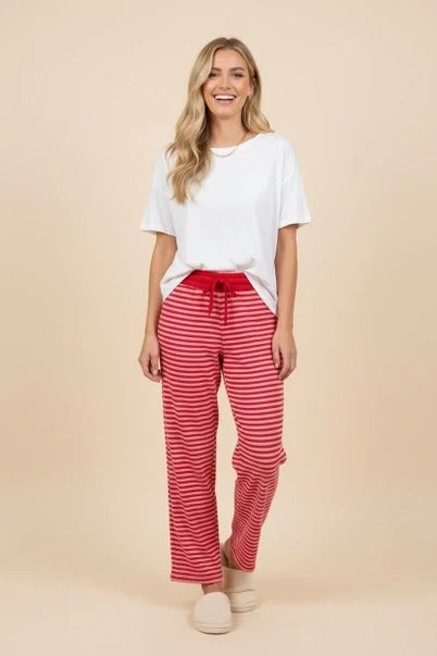 Heimish Red and Pink Striped Lounge Pants