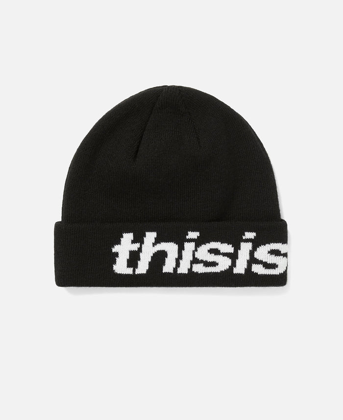 HSP-Logo Big Cuff Beanie (Black)