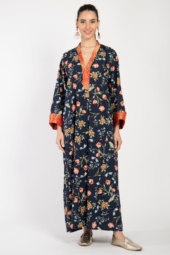 Husna Floral Cotton Kaftan