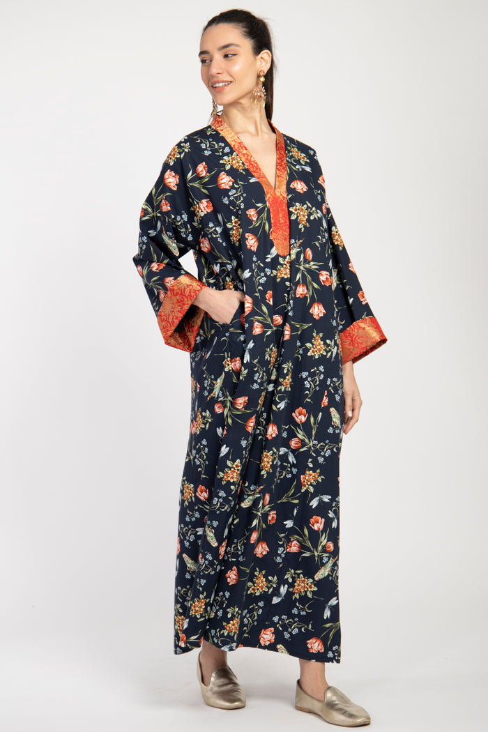 Husna Floral Cotton Kaftan