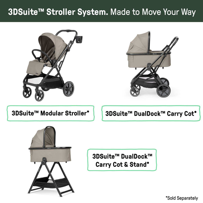 Ingenuity 3DSuite DualDock Carry Cot Stand  Folding Bassinet Stand with Storage Basket