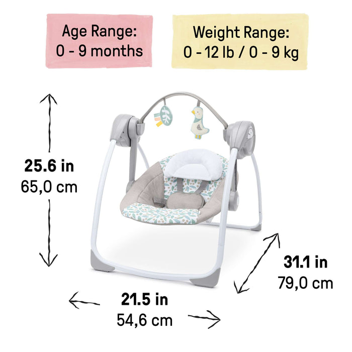 Portable Baby Swing TrueSpeed Weight Sensing