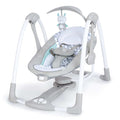 ConvertMe Swing-2-Seat portable baby swing and seat with foldable design and plush bear toy