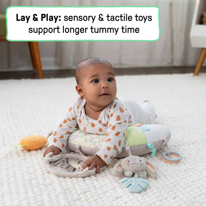 Ingenuity Cozy Prop Sylvi Tummy Time Pillow - Plush Bunny