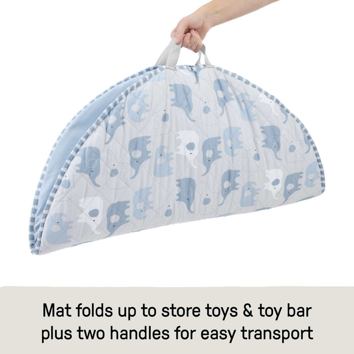 Ingenuity Cozy Spot Duvet Activity Gym with Self-Storage - Elephant March