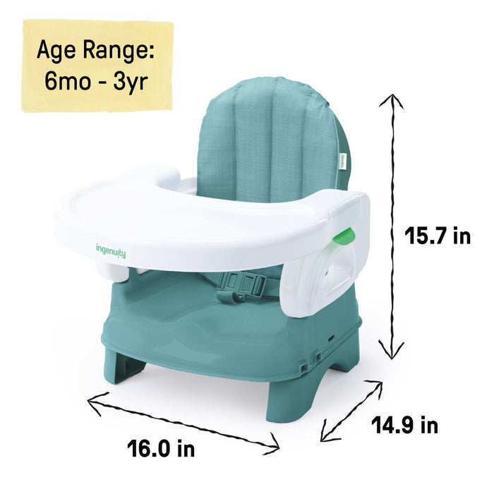 Ingenuity Deluxe Comfort Folding Baby Booster - Teal