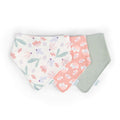 Ingenuity Easy Eater 3-pack baby bandana cotton drool bibs with floral prints and easy-to-fasten closures