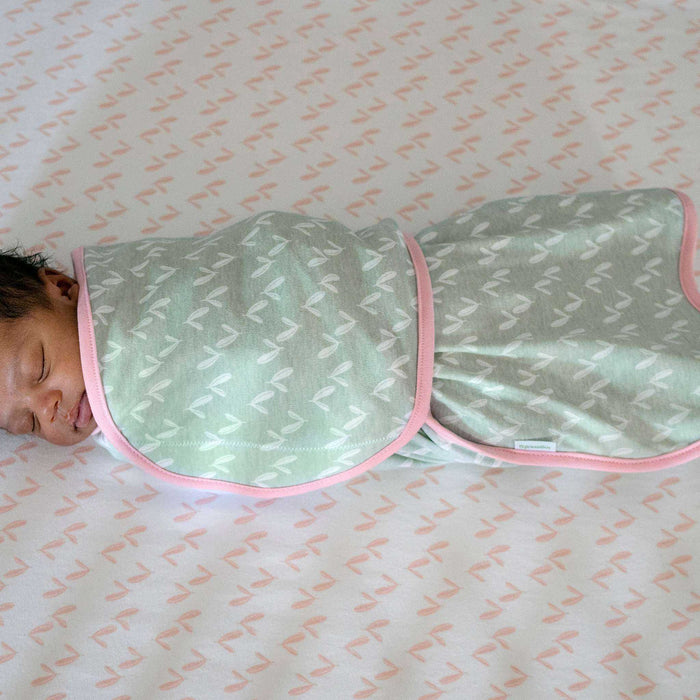 Ingenuity Farewell Fuss Adjustable Easy-Wrap Baby Swaddle 2 Pack - Posy & Comfy Bundle 2-Pack Multi-Use Swaddle Blanket Set - Posy