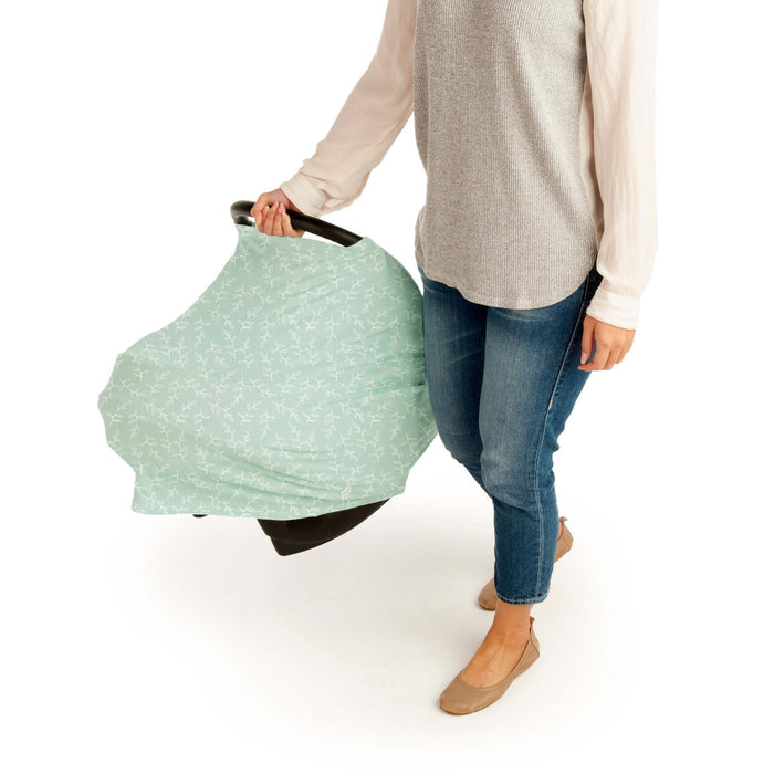 Ingenuity Good to Go 4-in-1 Multi-Use Cover Fern nursing scarf and baby carrier cover