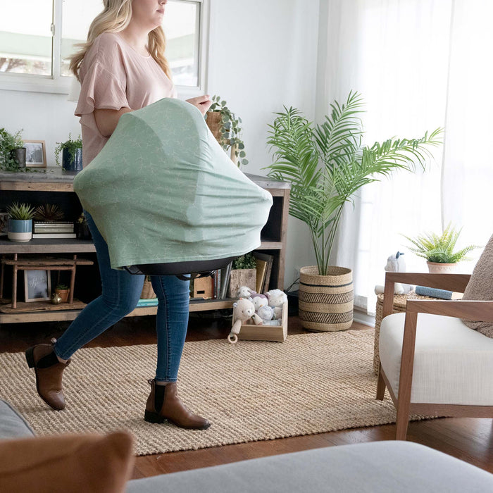 Ingenuity Good to Go 4-in-1 Multi-Use Cover in Fern, versatile nursing cover and scarf for baby privacy and comfort