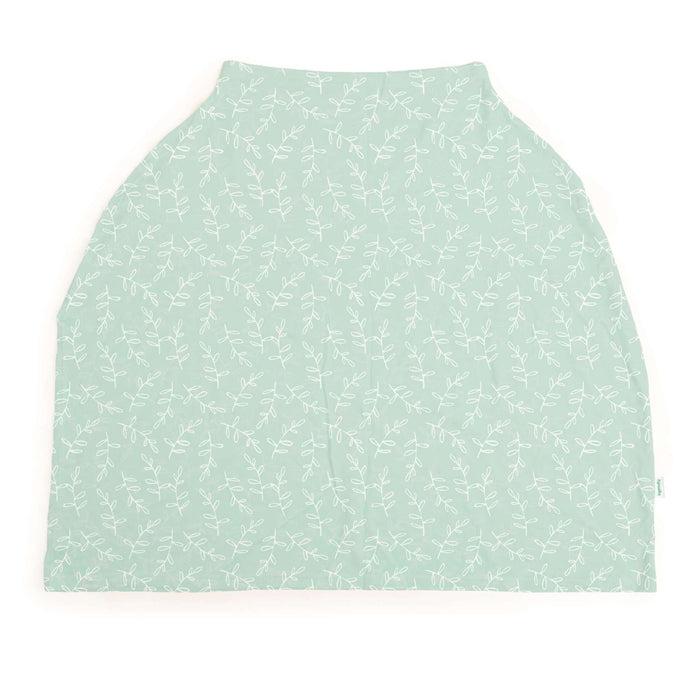 Ingenuity Good to Go 4-in-1 Multi-Use Cover in fern green used as nursing cover and infinity scarf