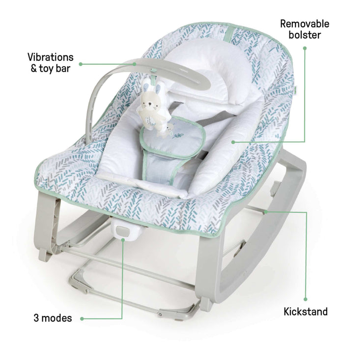 Ingenuity Keep Cozy 3-in-1 Grow with Me Baby Bouncer, Rocker & Toddler Seat, Lily