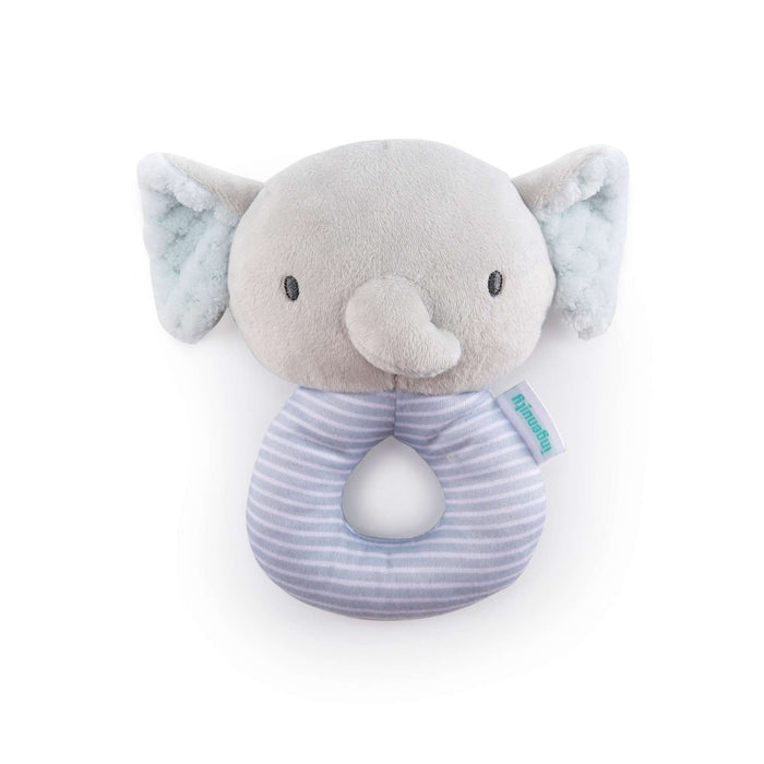 Ingenuity Premium Soft Plush Van the Elephant ring rattle for infants