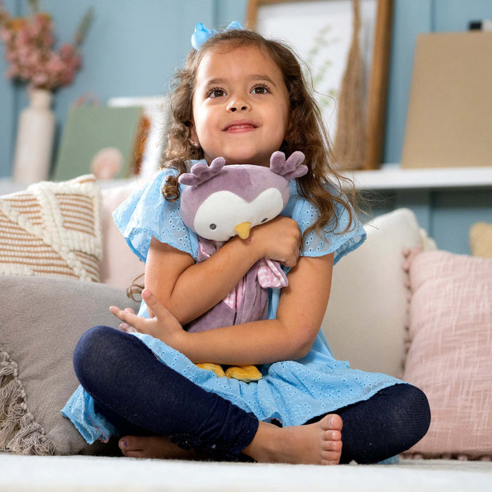 Soft plush soothing bean bag Nally the owl baby lovey toy