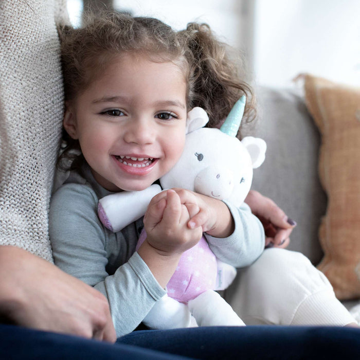 Ingenuity Premium Soft Plush Shimmy the Unicorn stuffed animal toy for baby cuddles