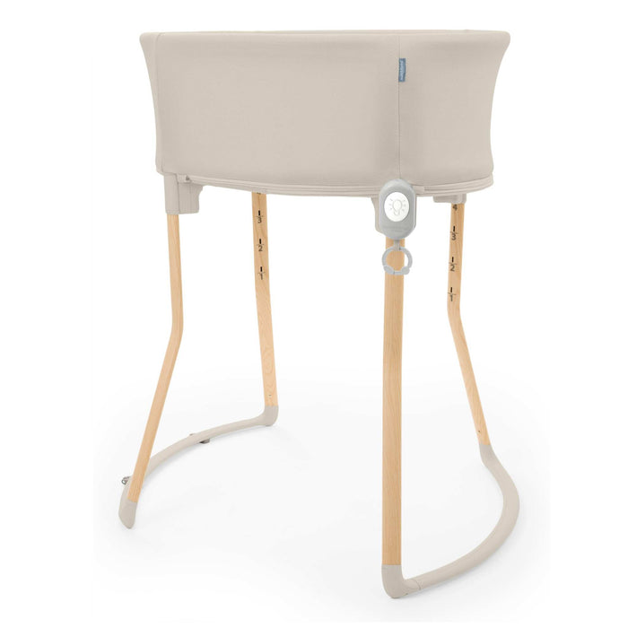 Ingenuity Right Height Adjustable Bassinet for Postpartum Recovery  4 Height Levels, Soothing Vibration, Light & Sound - Sand
