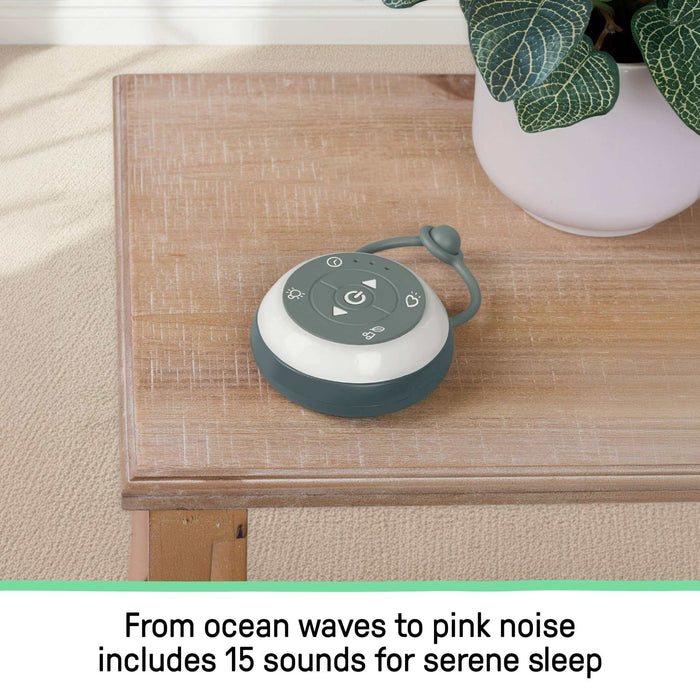 Ingenuity Serenity Glow Portable Soother, On-the-Go Baby Sound Machine with Lights & Nature Sounds