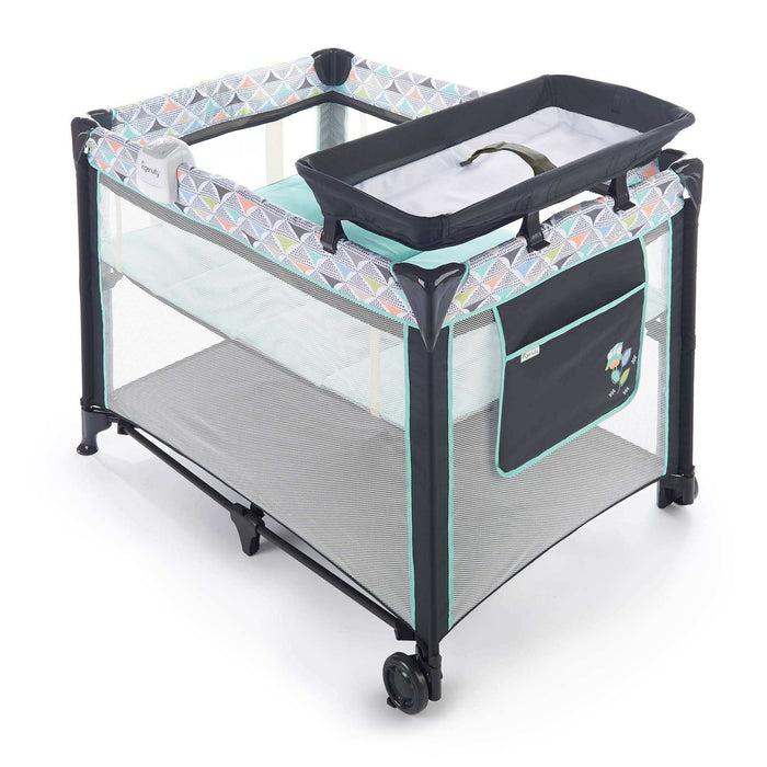 Ingenuity Bryant smart and simple travel cot with bassinet and changing table