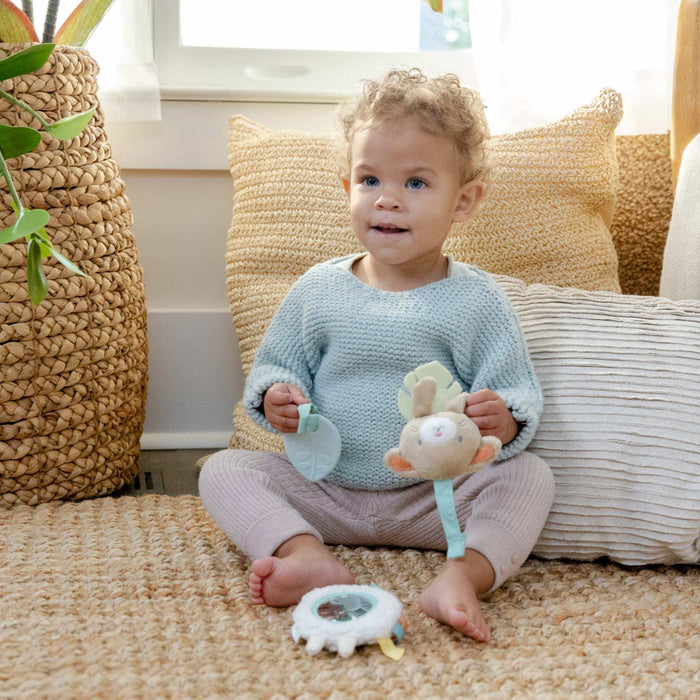 Ingenuity Soothing Essentials Wood Carrier Toy Bar - For Ages 0-12 Months, Unisex