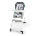 Ingenuity Trio 3-in-1 High Chair in neutral gray with dishwasher safe tray and washable seat pad