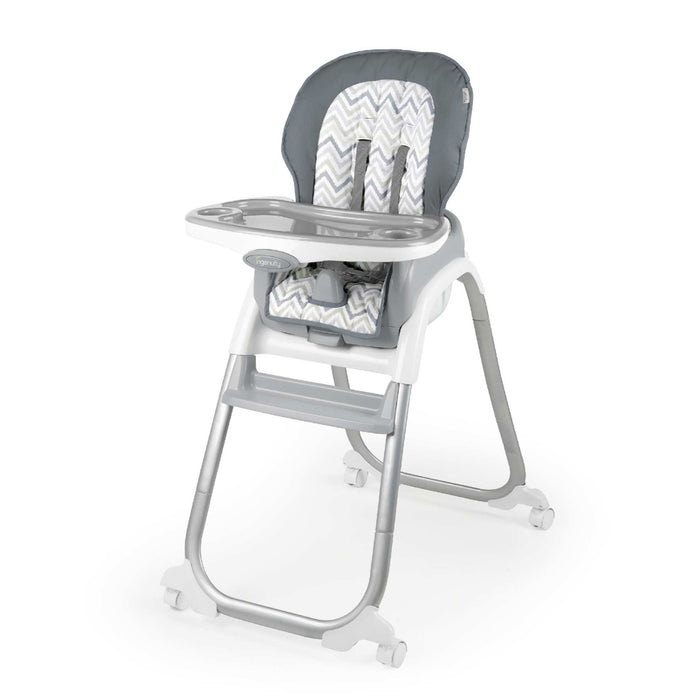 Ingenuity Trio Elite 3-in-1 high chair in slate gray with washable seat and removable BPA-free tray