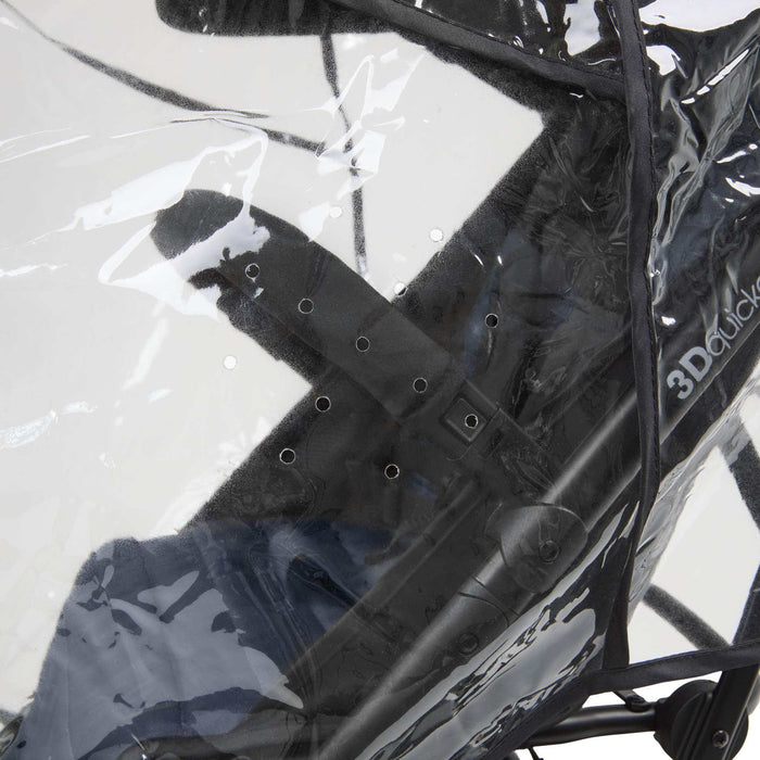Ingenuity Universal Stroller Rain Cover, Baby Weather Shield, Fits Most Strollers, Vented Airflow, High Visibility, Easy Install & Storage  Clear