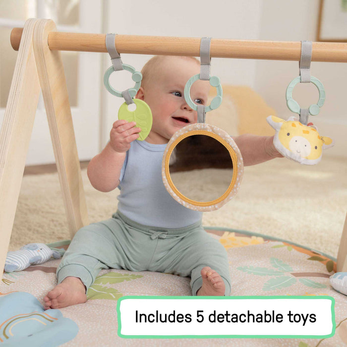 Ingenuity Wonder & Wood Wooden Toy Arch & Play Mat