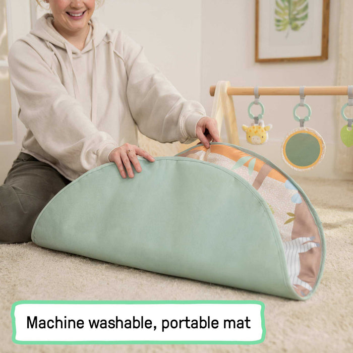 Ingenuity Wonder & Wood Wooden Toy Arch & Play Mat